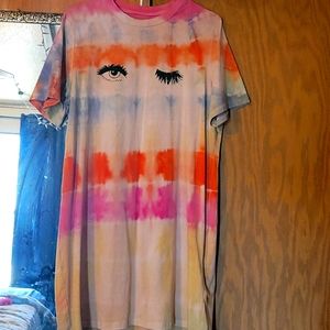 Eyelash Dress Tie Dye